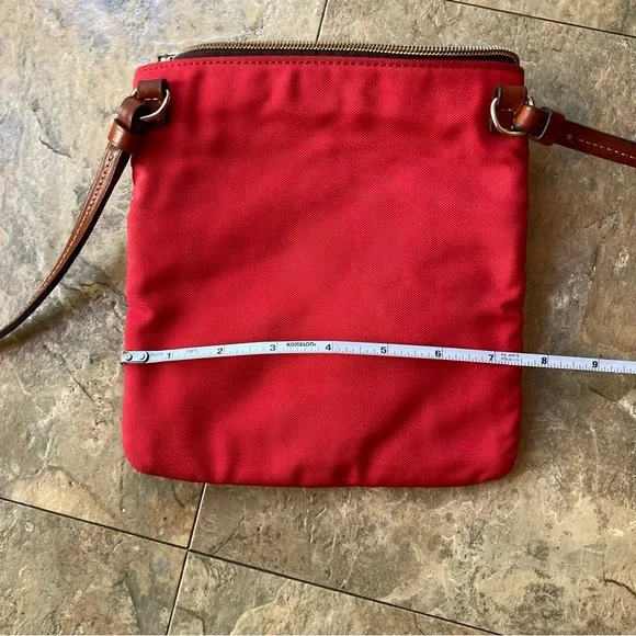 Dooney&Bourke nylon north south triple zip Red Crossbody Bag - Picture 6 of 14